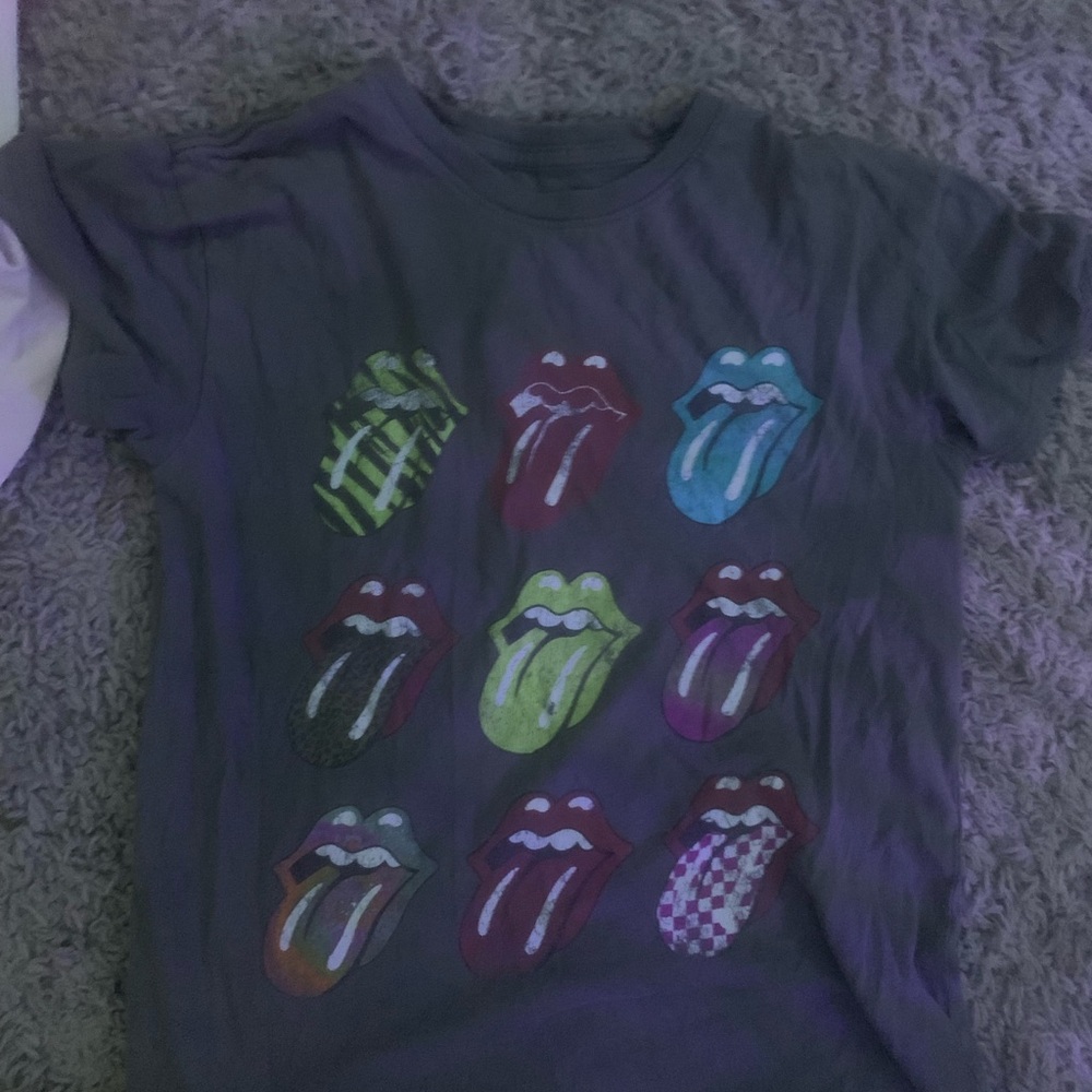 The Rolling Stones Kids Tee with Colorful Tongue Graphics